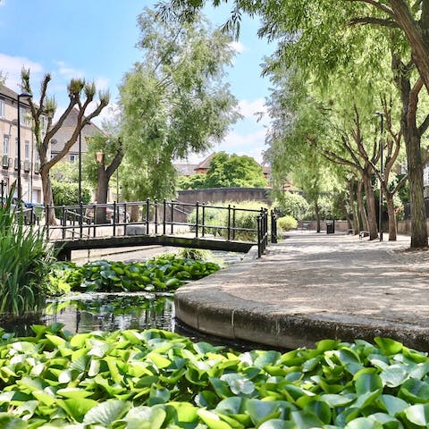 Stroll around the leafy Surrey Quays