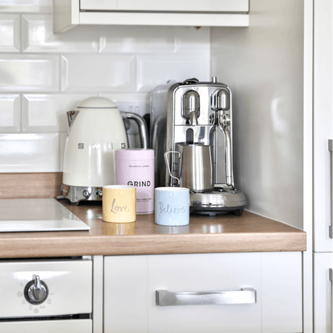 Start your day with a freshly brewed coffee