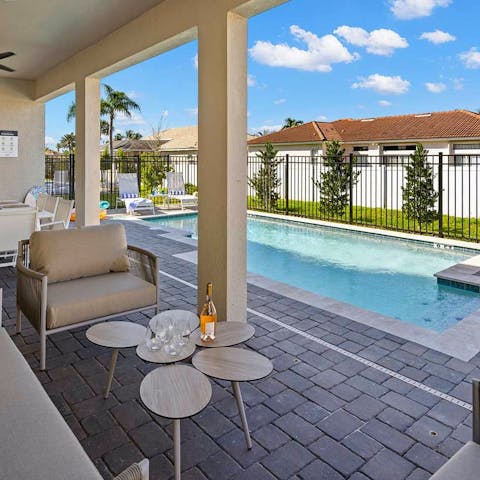 Savour swims in the pool and drinks on the terrace