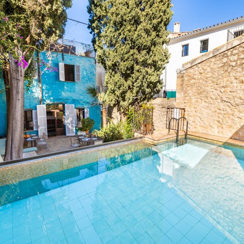 Spend a sunny afternoon lounging by the plunge pool