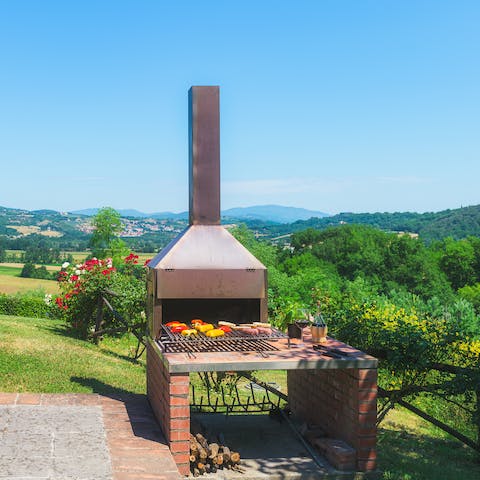 Grill locally sourced produce on the barbecue as your loved ones set the table