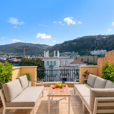 Take in the beautiful views of the hills and Italian architecture