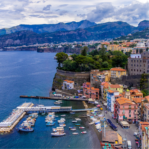Stay in the heart of Sorrento, a five-minute walk from the beach
