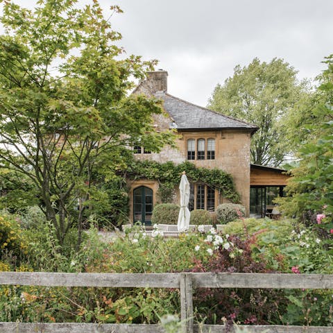 Explore the beautiful gardens and estate around you