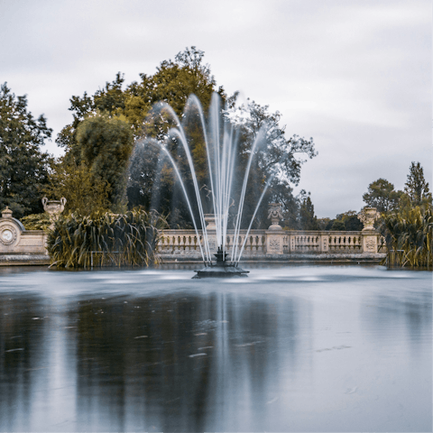 Enjoy the quietude of nearby Hyde Park