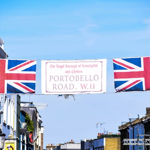 Wander the markets of Portobello Road, only a short walk away