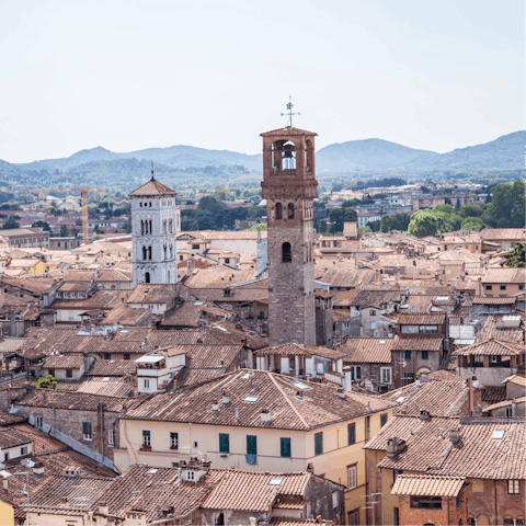Stay within walking distance of Lucca's attractions, such as the Guinigi Tower