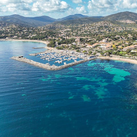 Wander down to the waterfront and explore nearby Les Issambres and San Peire