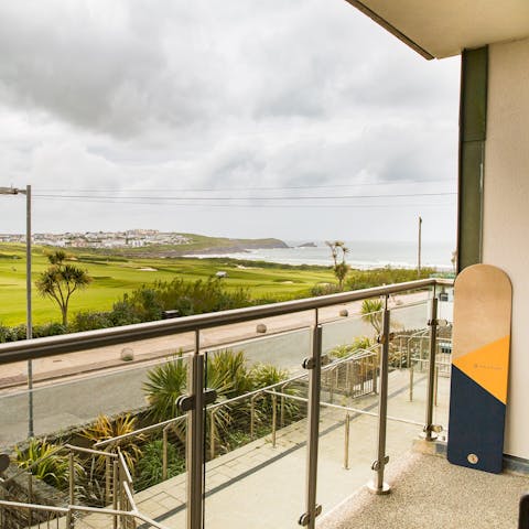 Sip a morning cup of coffee on the balcony with sea view