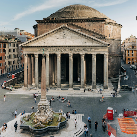 Walk ten minutes to marvel at the majestic Pantheon