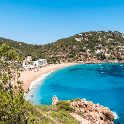 Explore the beaches of Ibiza's east coast