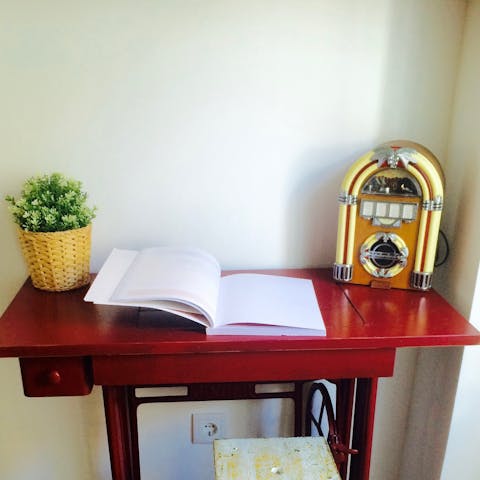 Squeeze in some work at the desk before exploring the city