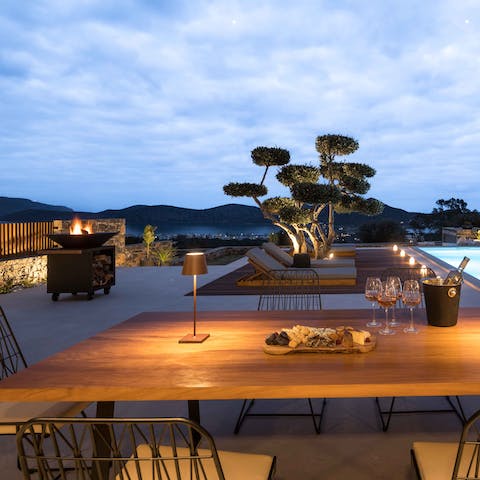 Fire up the barbecue for an evening meal with a view