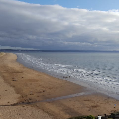 Spend a day on the sands of Westward Ho! Beach, just over a mile away