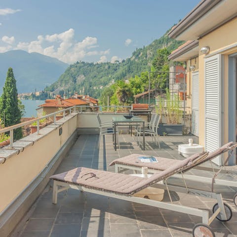 Drink in wonderful lake views from the terrace