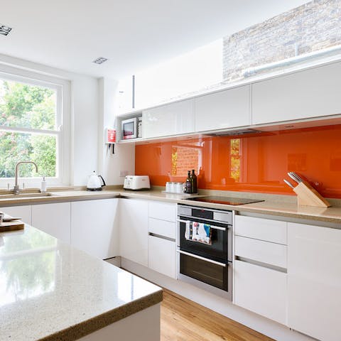 Cook a meal in the fantastic kitchen