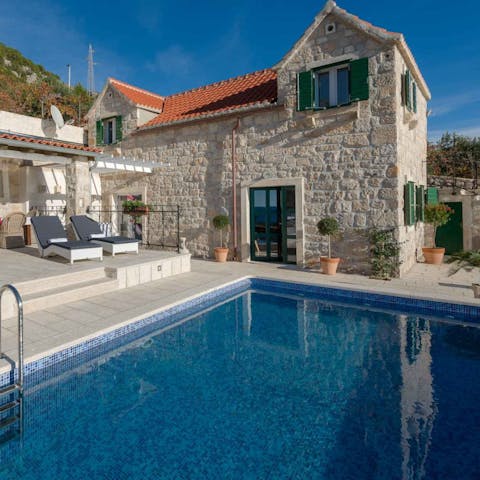 Start the day with a refreshing paddle in the swimming pool