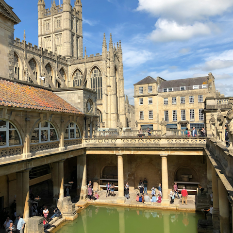 Visit the iconic Roman Baths, just moments away