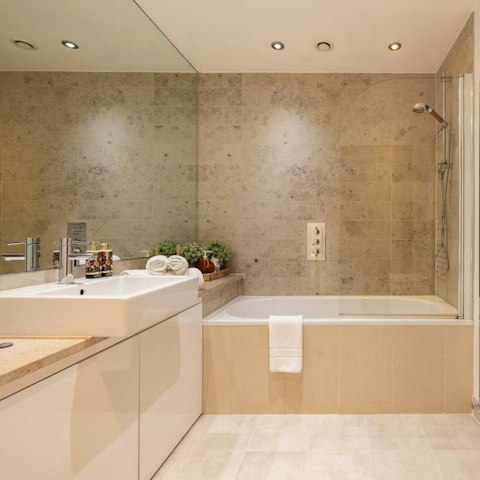 Soak in the bath to unwind after a busy day