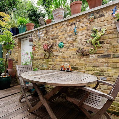 Enjoy sunny days in the patio