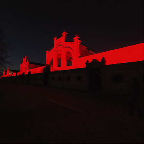 Visit the Matadero Madrid Cultural Centre, a short drive away