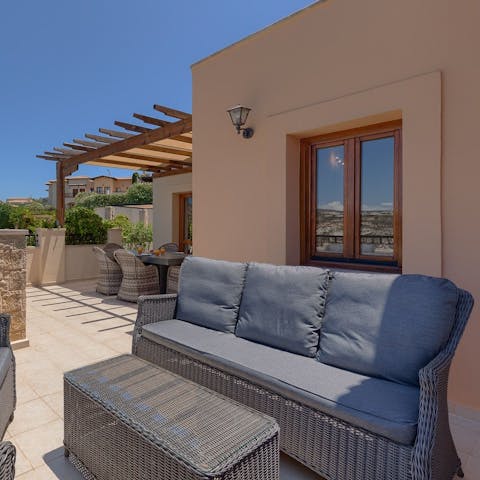 Relax with a cold beer at the terrace lounge area