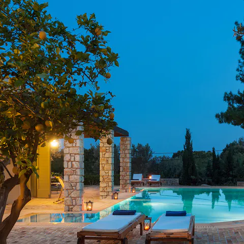 Listen to the crickets come dusk, relaxing under the lemon tree