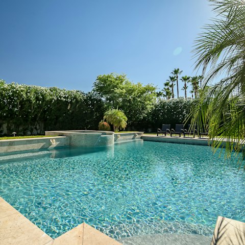 Chill out in the hot tub or take a dip in the private pool
