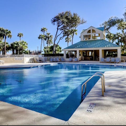 Enjoy a dip in the building's shared swimming pool