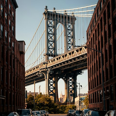 Marvel at the Brooklyn Bridge, thirty minutes by subway