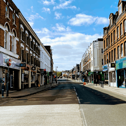 Grab a bite at Putney’s trendy restaurants, a short walk away