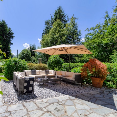 Enjoy a glass of wine on one of the many terraces