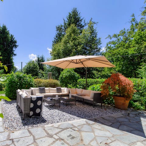 Enjoy a glass of wine on one of the many terraces