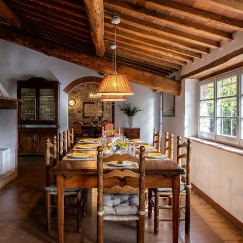 Gather with friends or family in the historic interiors