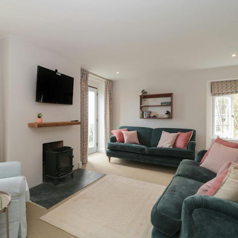 Cosy up by the wood burner after a day in the great outdoors