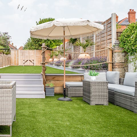 Soak up the Dorset sunshine in the pretty garden – we think it's the perfect spot for alfresco cocktails