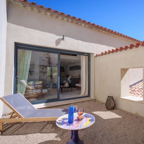 Stretch out in the sun or enjoy a dip in the Jacuzzi