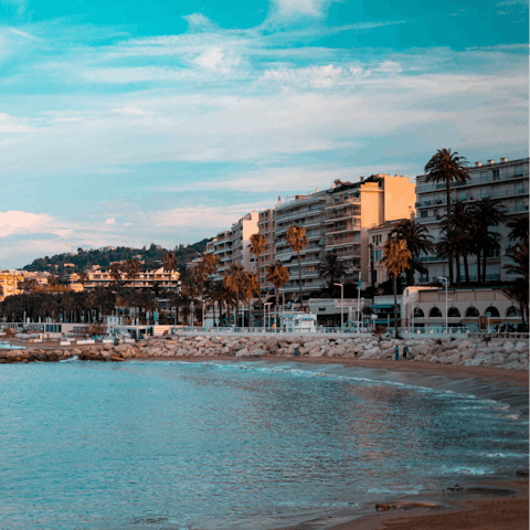 Paddle in the shallows of La Croisette beach – it's around twenty minutes away