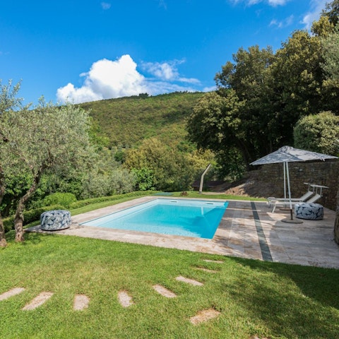 Cool off from the Italian sun in the private pool