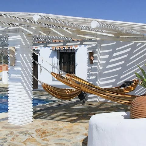 Seek out some dappled shade or enjoy a dip in the pool