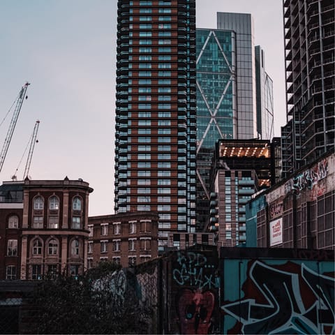 Stay right in the heart of trendy Shoreditch and explore its lively bars and restaurants