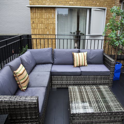 Start your day with a morning coffee in the fresh air on the terrace