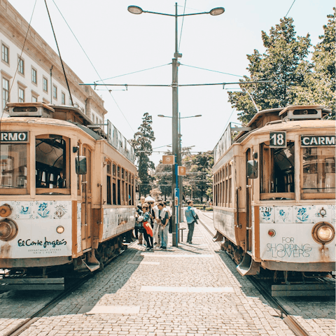 Jump on the tram and explore the historic old town