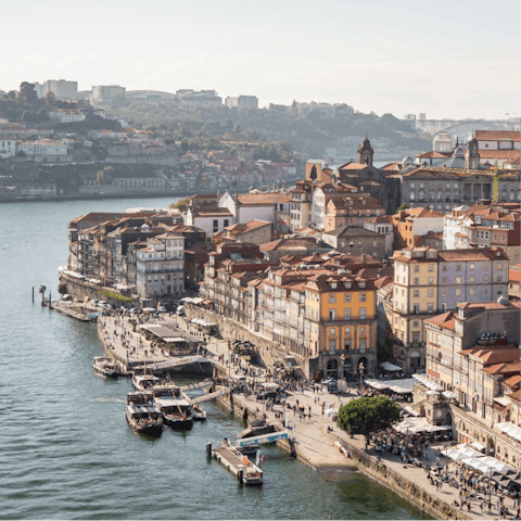 Take a refreshing stroll down to Porto's vibrant riverside