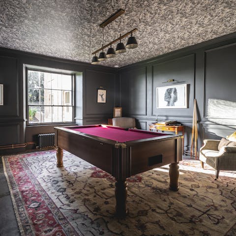 Pocket the winning shot in the billiards room