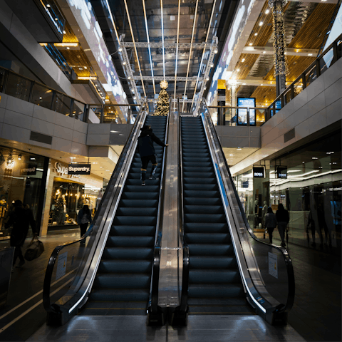 Get some retail therapy at nearby Westfield London