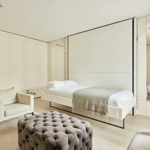 Curl up in bed after a long day of sightseeing