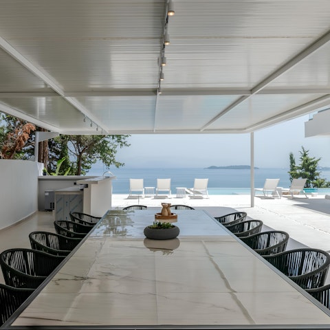 Fall in love with the sea views while dining on the terrace