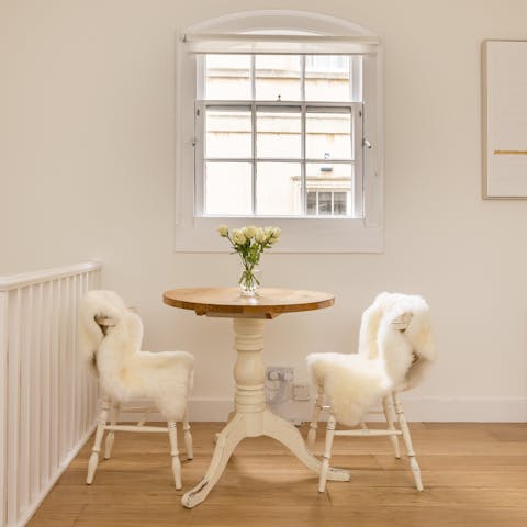Start the day with a leisurely breakfast at the dining table