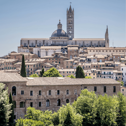 Enjoy a day trip to historic Siena, half an hour away